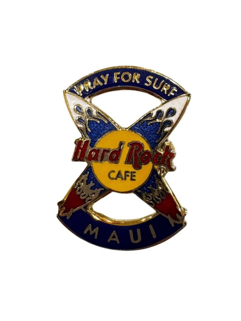 Hard Rock Cafe Maui Lapel Pin Pray For Surf Design Collectible